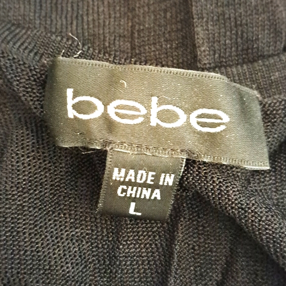 bebe Black Sequin Top - Picture 3 of 5